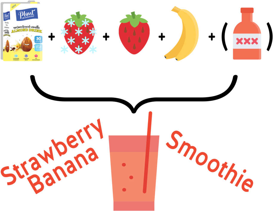 Strawberry Banana Smoothie Clipart (1000x773), Png Download