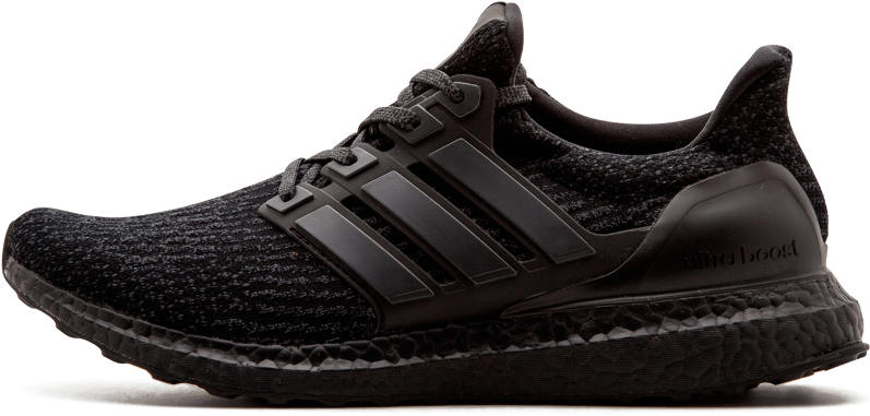 Adidas Ultra Boost Triple Black Transparent Background Clipart (1000x600), Png Download