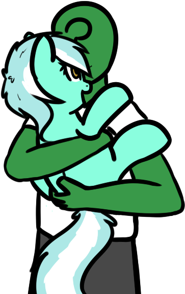 Neuro, Duo, Female, Happy, Holding A Pony, Hug, Human, Clipart (499x635), Png Download