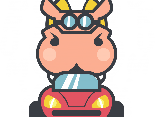 Hippo Clipart Girl Hippo - Png Download (640x480), Png Download