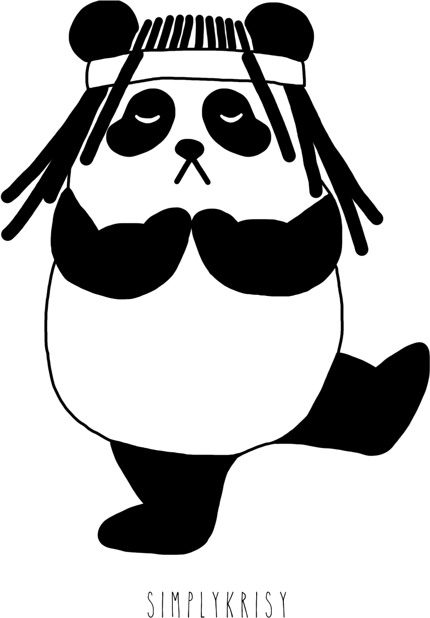 Panda With Dreads Men Shirt Simplykrisy Artist Shop Clipart (1200x1371), Png Download