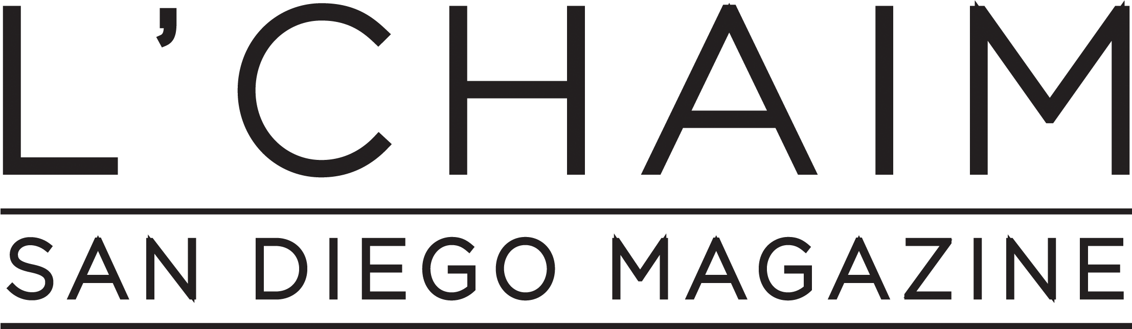 L'chaim San Diego Logo Clipart (2400x750), Png Download