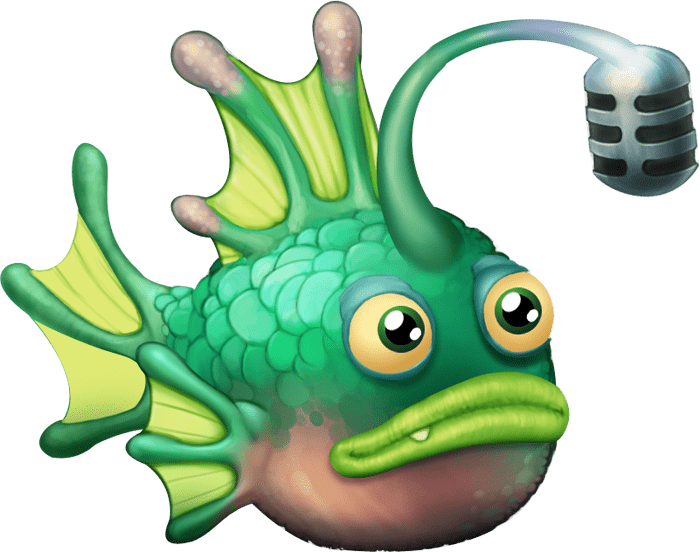 Angler Baby With Attached Microphone Clipart (700x552), Png Download
