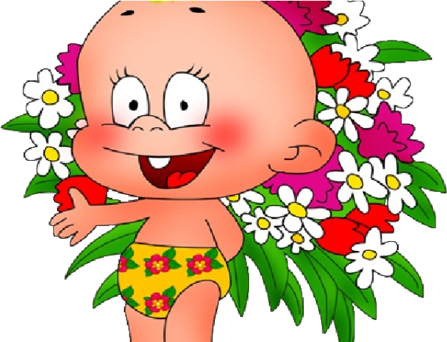Cuddling Clipart Baby Shower Flower - Png Download (640x480), Png Download