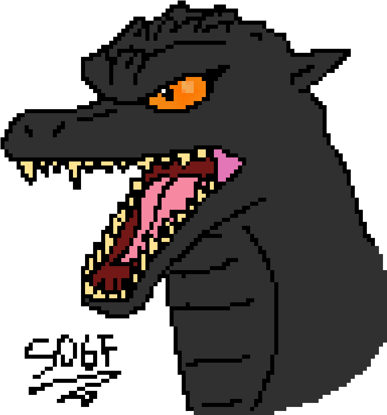Godzilla 2004 Head Drawing Clipart (800x1200), Png Download