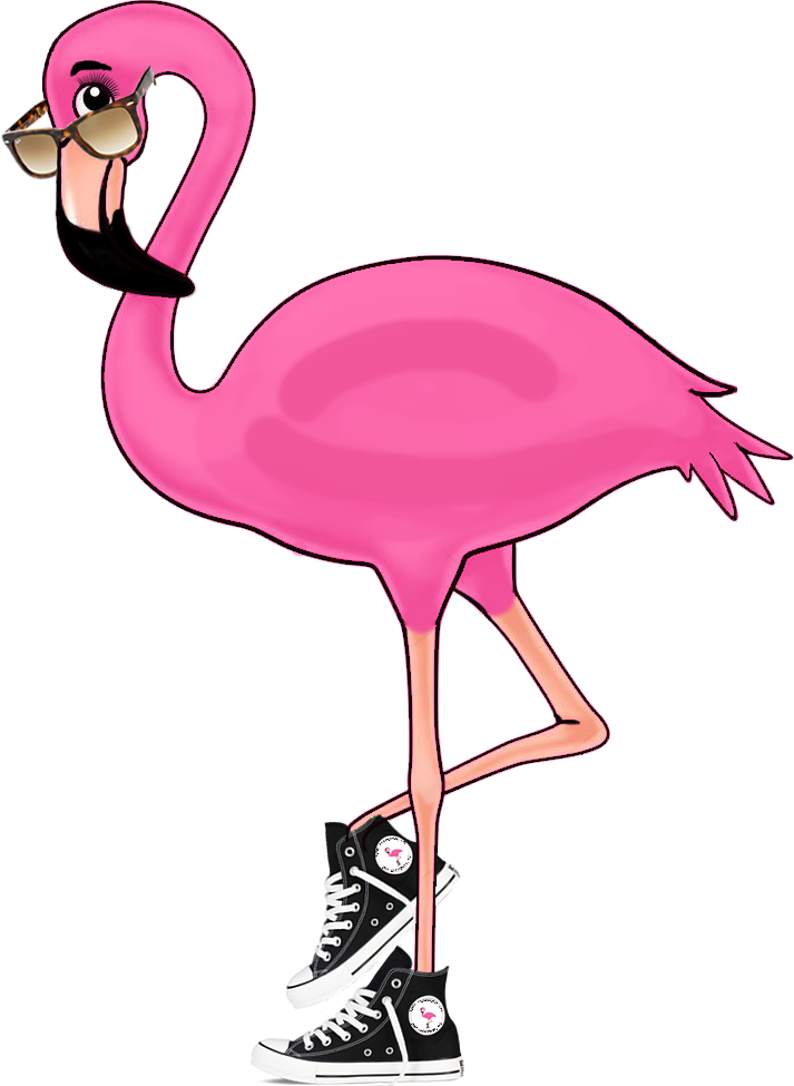 Surf Flamingo Clipart (713x975), Png Download