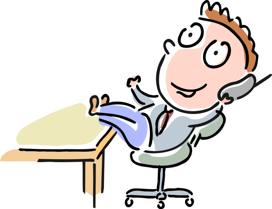 Executive Vector Office Working Clipart (913x700), Png Download