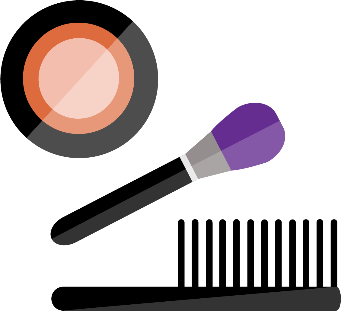 Brush Cosmetics Make Up Women Transprent Png Clipart (1442x1243), Png Download