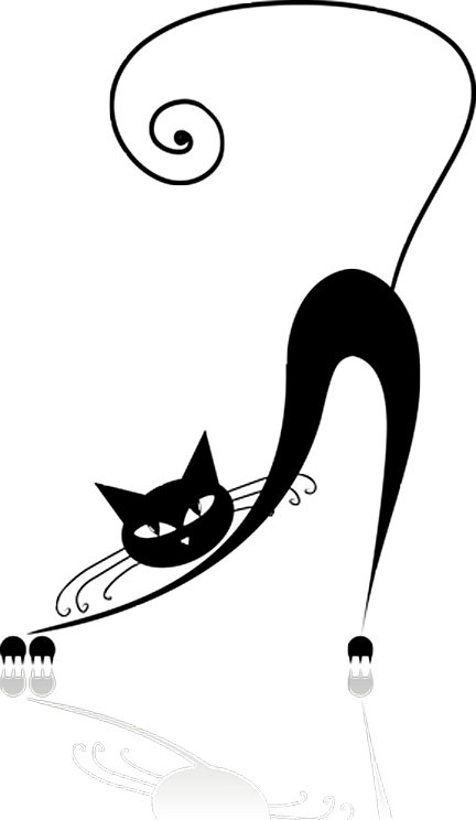 Силуэты Cat Crafts, Cat Tattoo, Cool Cats, Cat Art, Clipart (432x744), Png Download