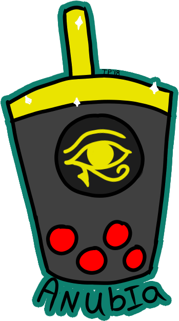 Anubia Boba Badge Clipart (610x670), Png Download