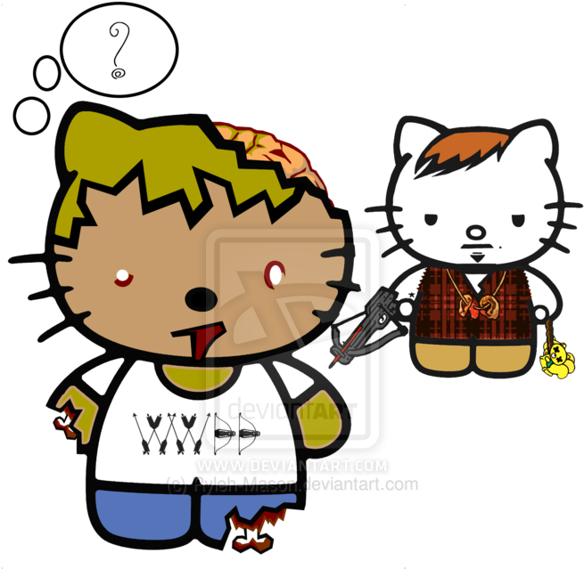 Miss Kitty, Dont Open Dead Inside, Daryl Dixon, The Clipart (900x1200), Png Download