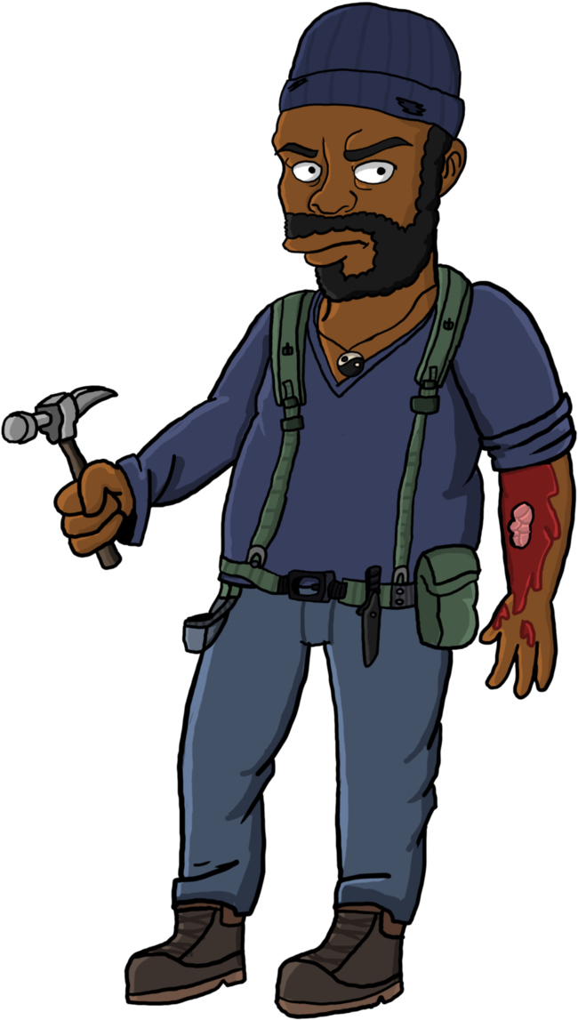 Tyreese Simpson By Thewalkerprieton On Deviantart Walking Clipart (681x1173), Png Download