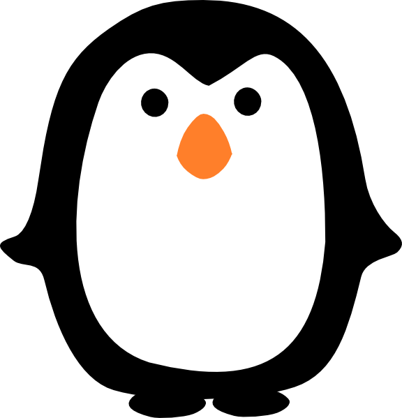 Simple Penguin Clip Art At Clker Com Vector Clip Art - Png Download (576x599), Png Download