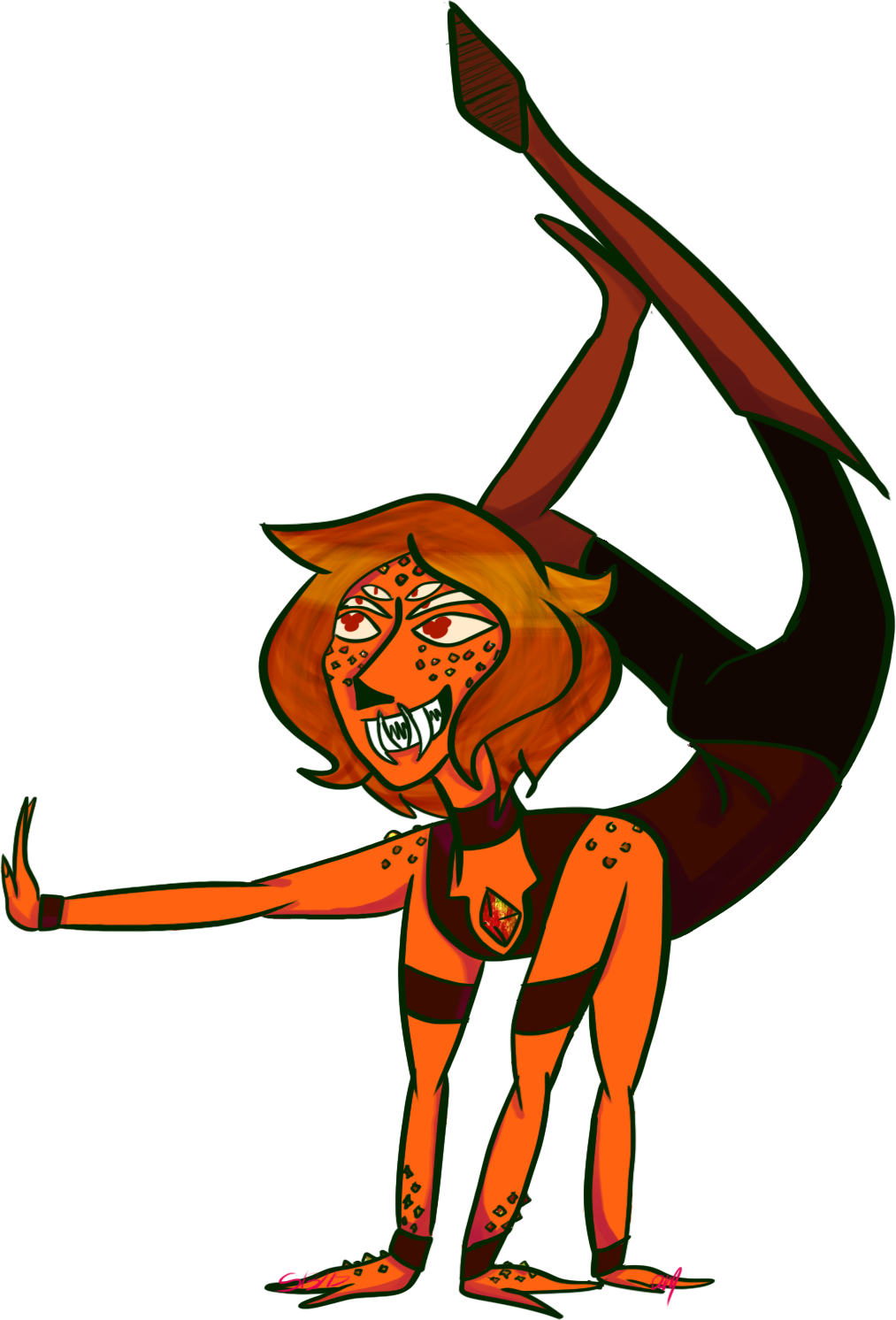 “and The Gem Au Continues Barayas As A Fire Opal Geode Clipart (1013x1492), Png Download