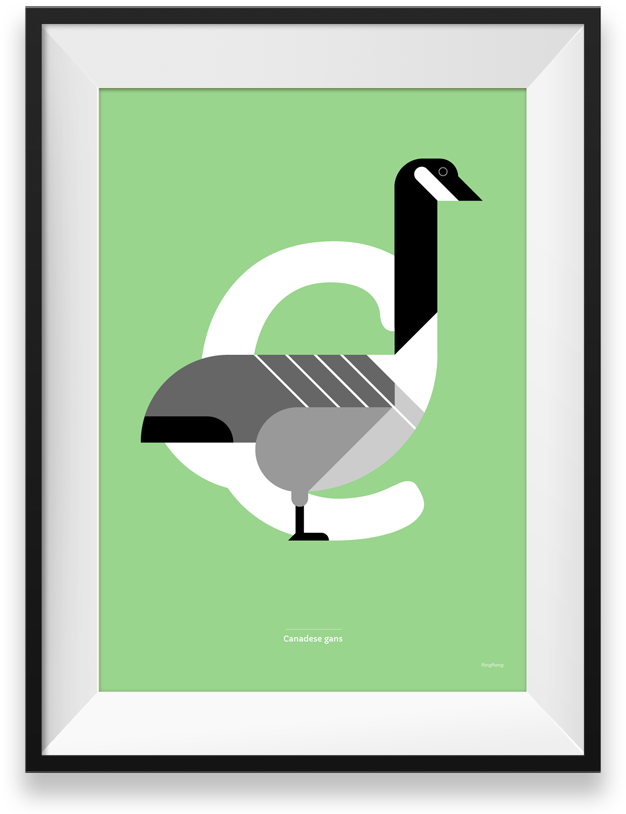 Canadese Gans Print Clipart (640x815), Png Download