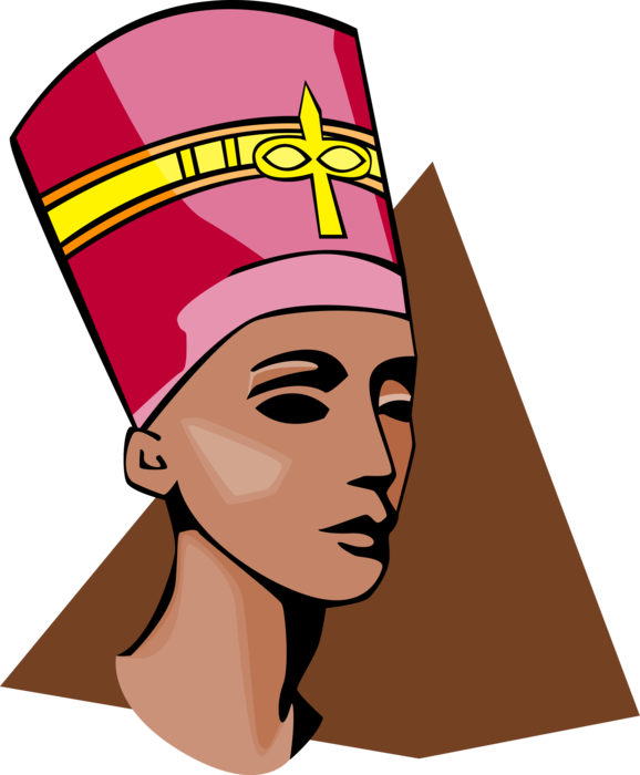 Clip Free Ancient Egypt Wife Of Akhenaten Image Illustration - Png Download (578x700), Png Download