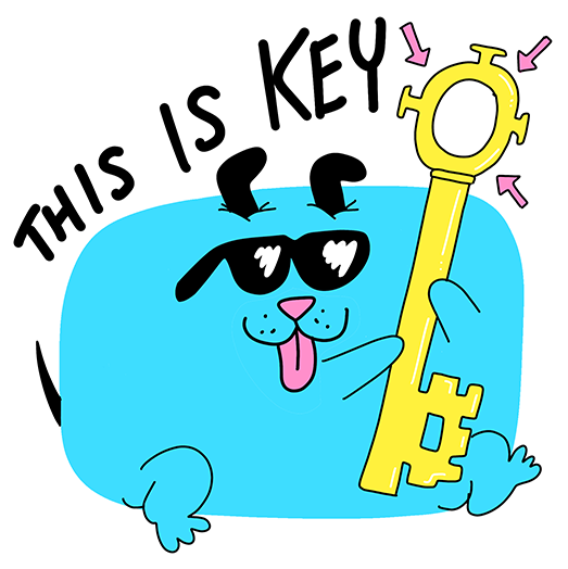 Dog Blobs Messages Sticker-1 Clipart (608x608), Png Download