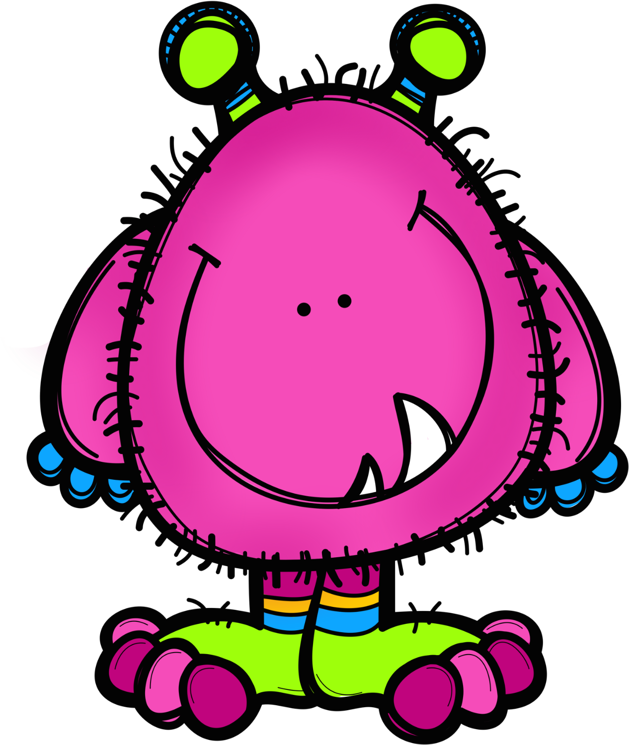 Monster Clipart Circle - Png Download (1350x1685), Png Download