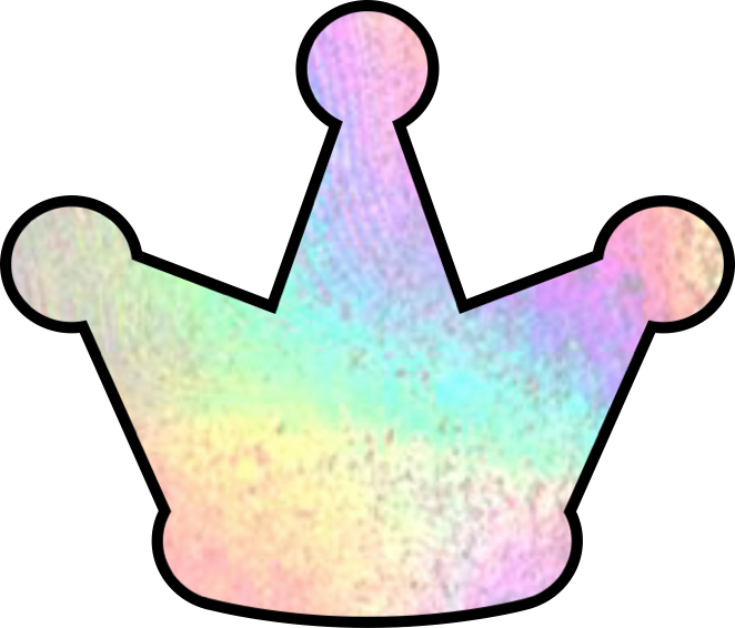 Holographic Holo Crown Freetoedit Clipart (662x566), Png Download