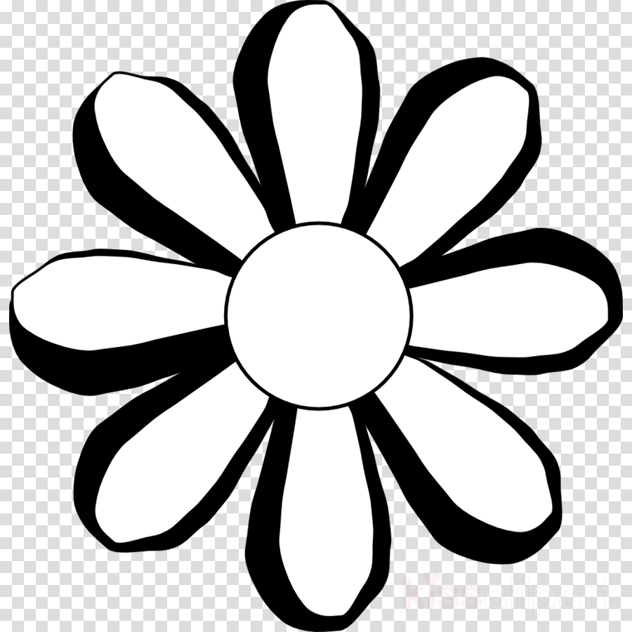 Black And White Images Of Flower Clipart Black And - Png Download (900x900), Png Download