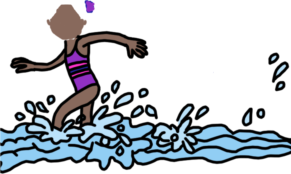 Beach Party Birthday Invitation -girl And Boy Mandys Clipart (1000x1000), Png Download