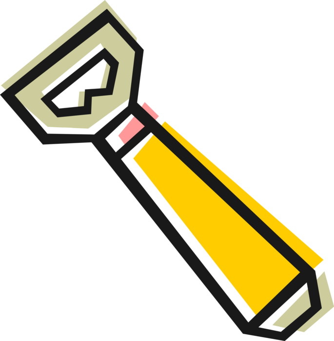 Vector Illustration Of Bottle Opener Removes Metal Clipart (685x700), Png Download