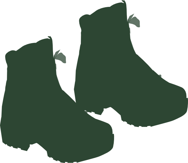 Small Hiking Boots Clip Art At Clker - Png Download (600x520), Png Download
