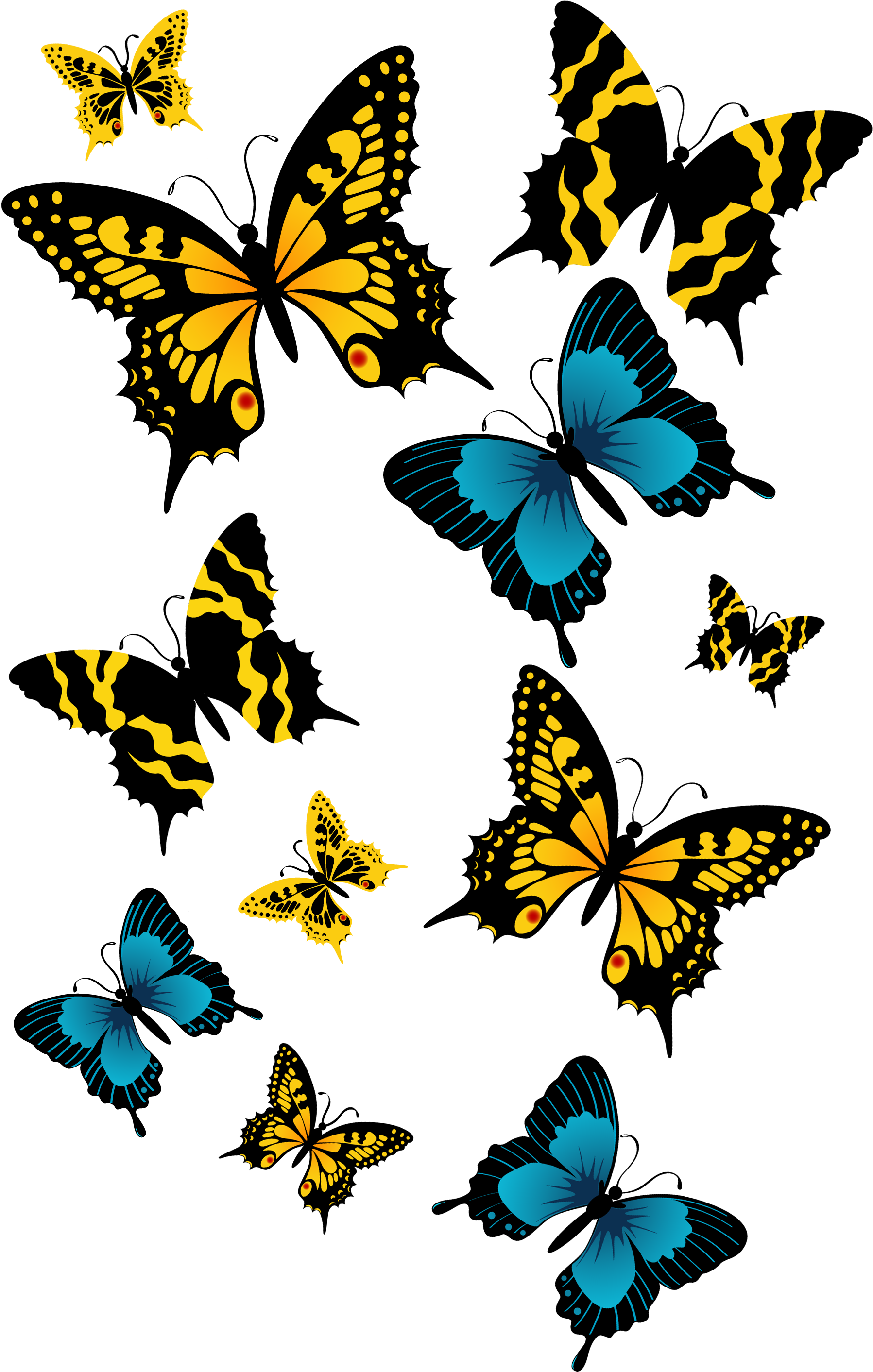 Butterflies Png Clipart Picture Transparent Png (1830x2855), Png Download