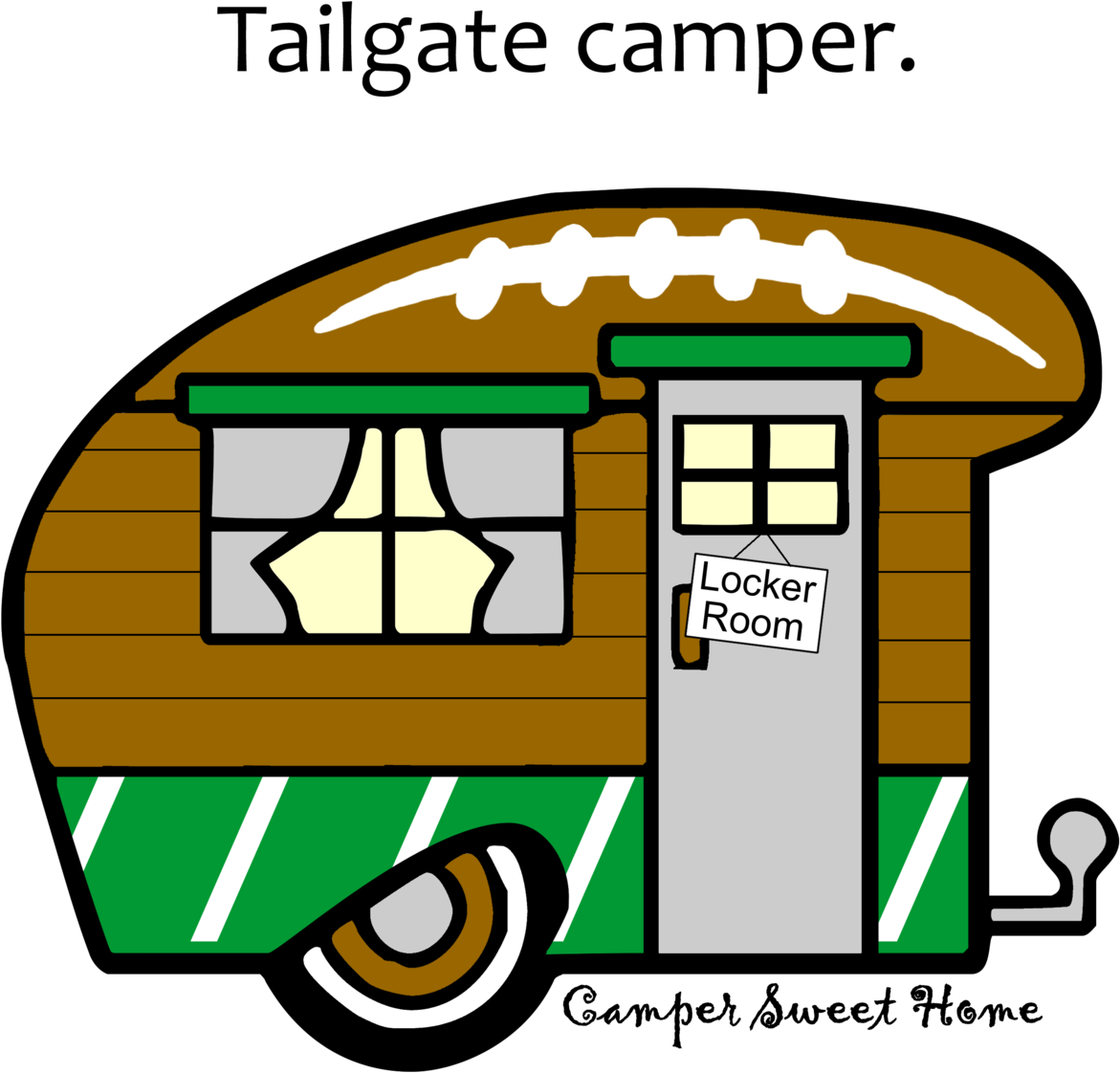 "tailgate" Camper Camper Sweet Home Clipart (1200x1200), Png Download