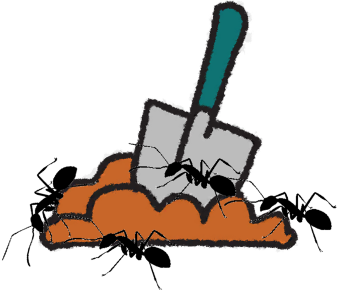 Excavator Ants - Clipart (670x577), Png Download