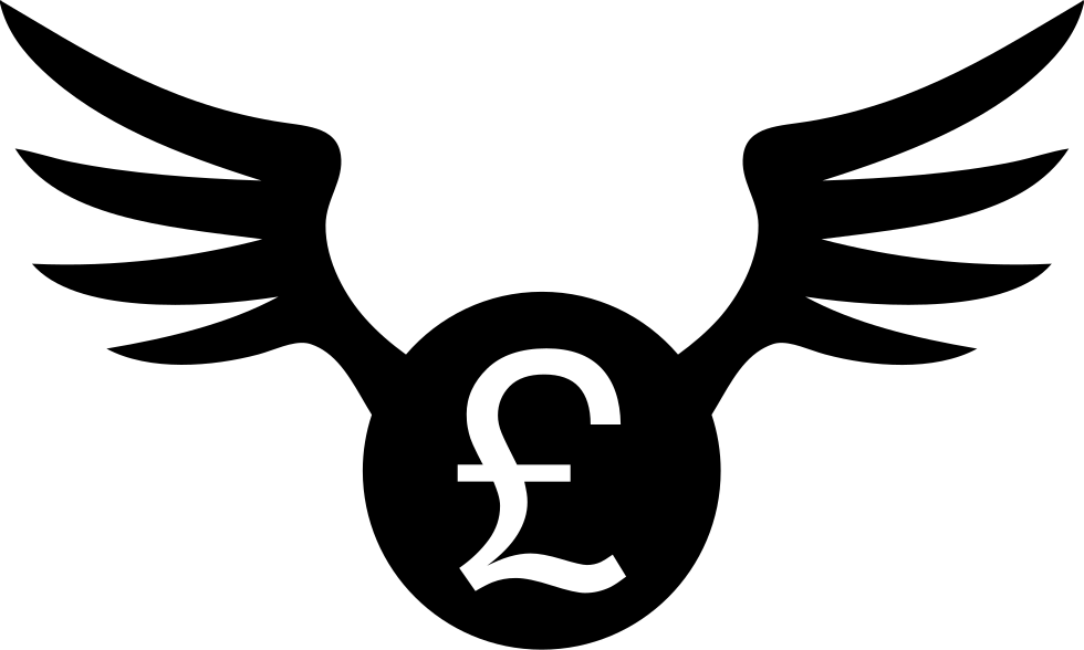 British Pound Coin With Wings Svg Png Icon Free Download Clipart (980x588), Png Download