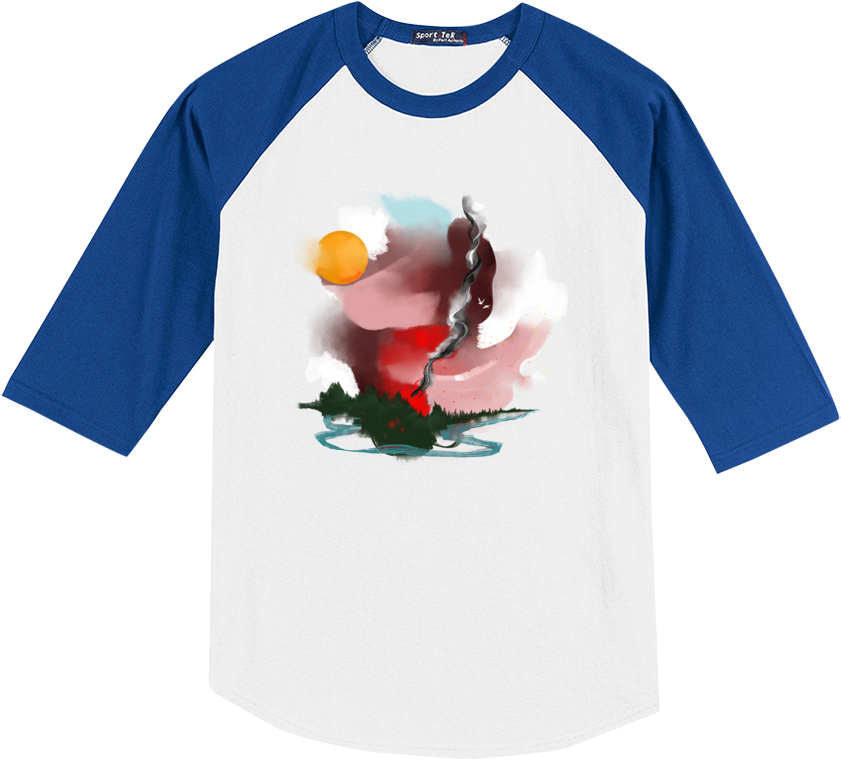 Forest Fire Baseball Tee Clipart (852x762), Png Download