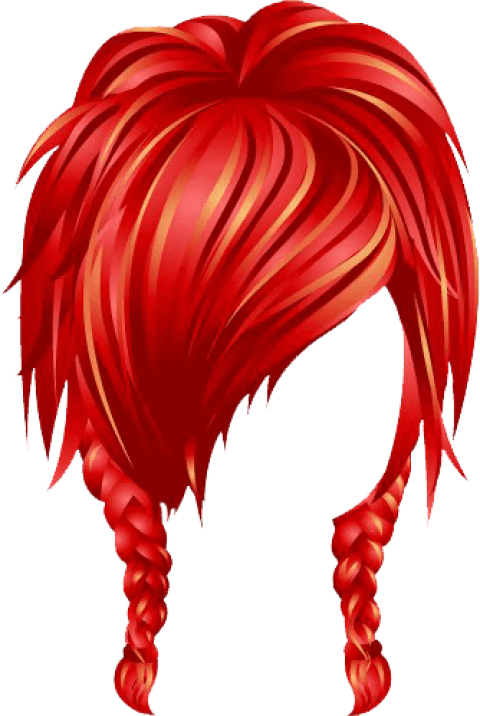 Free Png High School Spiky Pigtails Red Png Images Clipart (480x716), Png Download