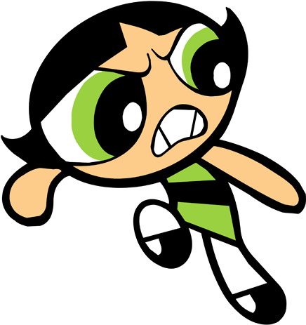 Powerpuff Girls-buttercup Gonna Punch Clipart (500x666), Png Download