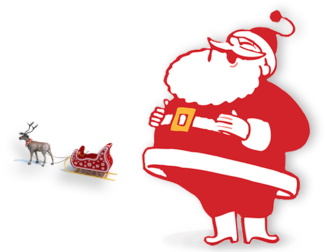 Santa Image 1 Sleigh Riders Default Clipart (686x768), Png Download