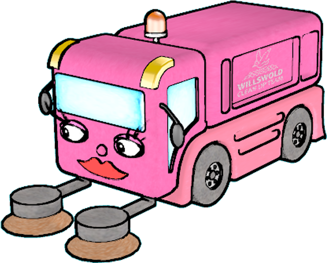 Pink Road Sweeper Clipart (874x776), Png Download
