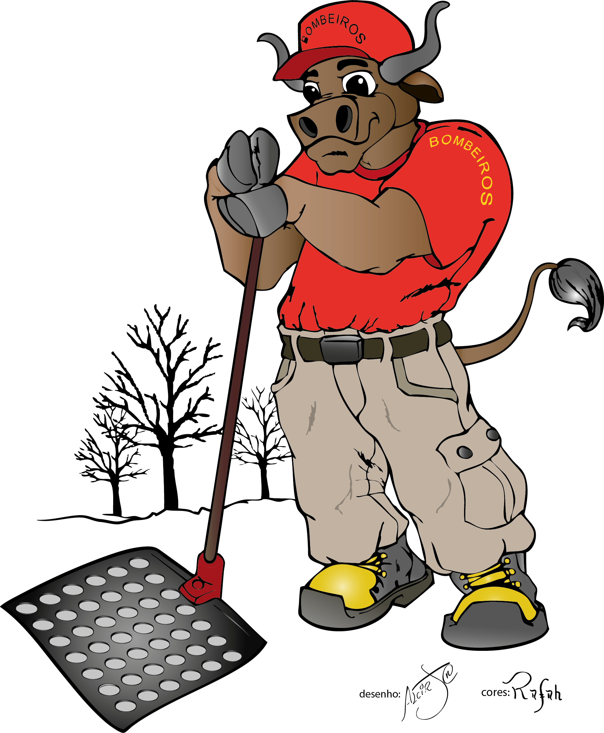 Boi Bombeiro Clipart (2007x2436), Png Download