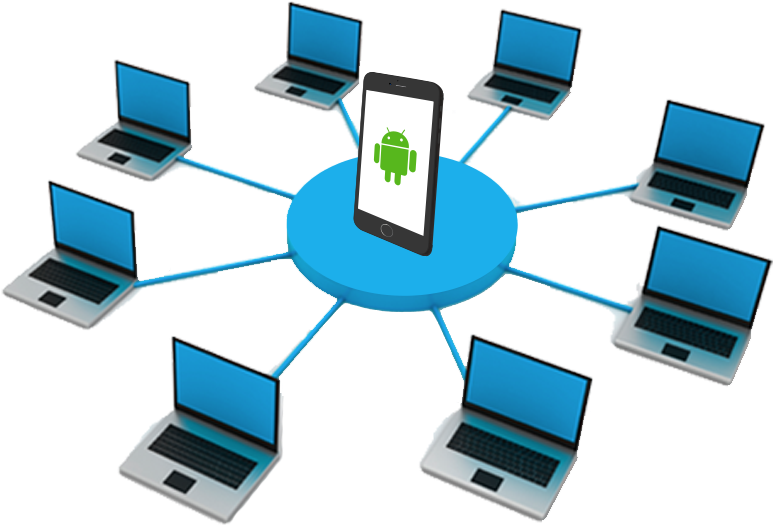 Manage System Remotely Using Your Mobile Device Clipart (772x760), Png Download