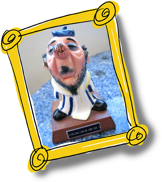 “like, Man, Lend Me Your Ear” Beatnik Statue Clipart (575x623), Png Download