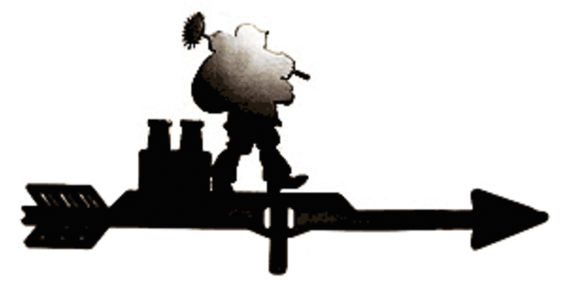 Chimney Sweep Weathervane Clipart (800x600), Png Download