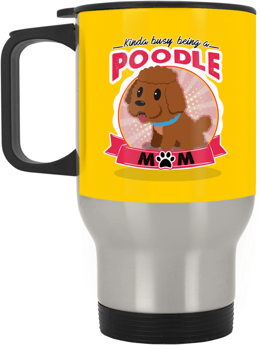 Kinda Busy Being A Poodle Mom Mug Clipart (1155x1155), Png Download