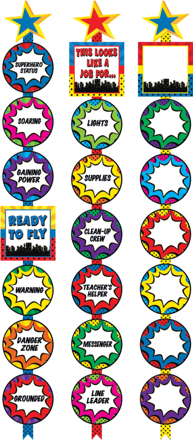 Superhero Ready Reminders Teacher Created Resources Clipart (900x900), Png Download