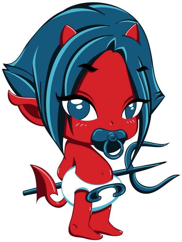 Demon Clipart Baby Devil - Png Download (595x842), Png Download