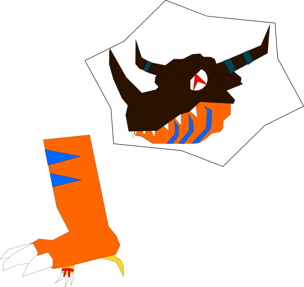 Greymon Stomp Clipart (622x587), Png Download