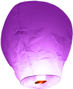 Lilac Sky Lantern Clipart (1000x666), Png Download