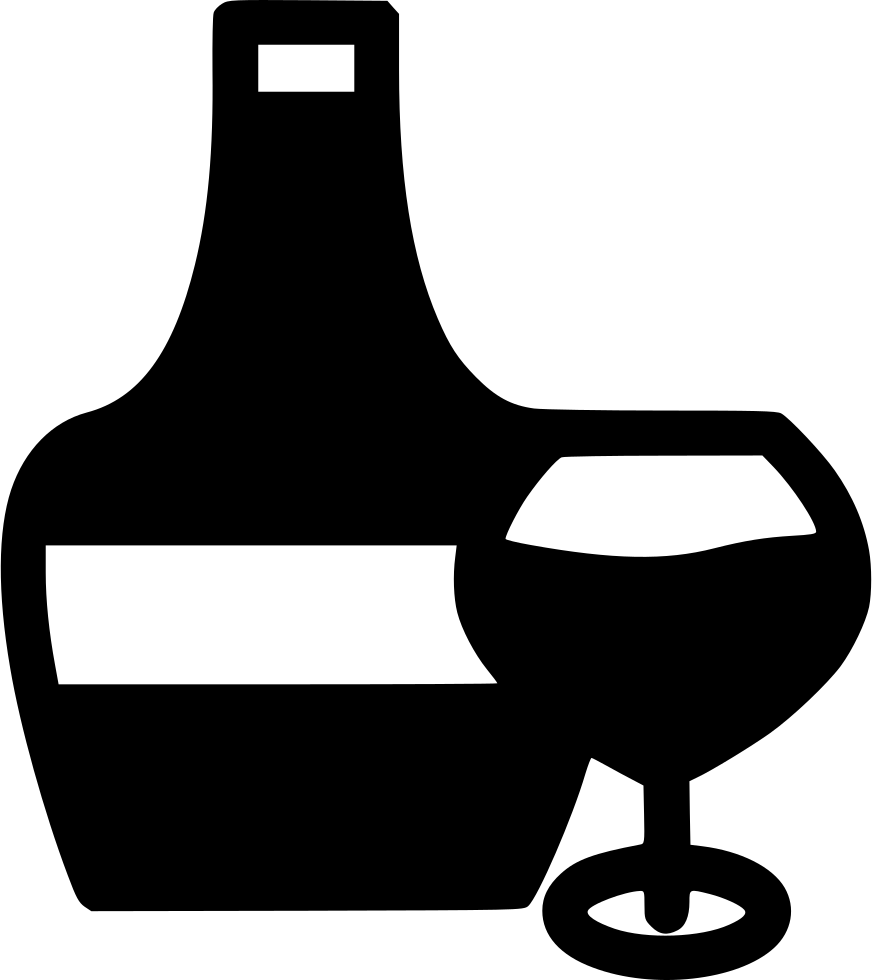 Alcohol Bottle And Glass Comments Clipart (872x980), Png Download