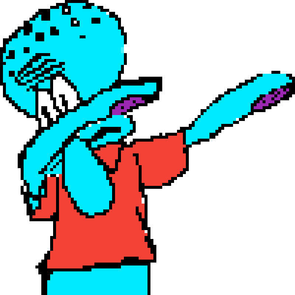 Squidward Dabbing Clipart (600x600), Png Download