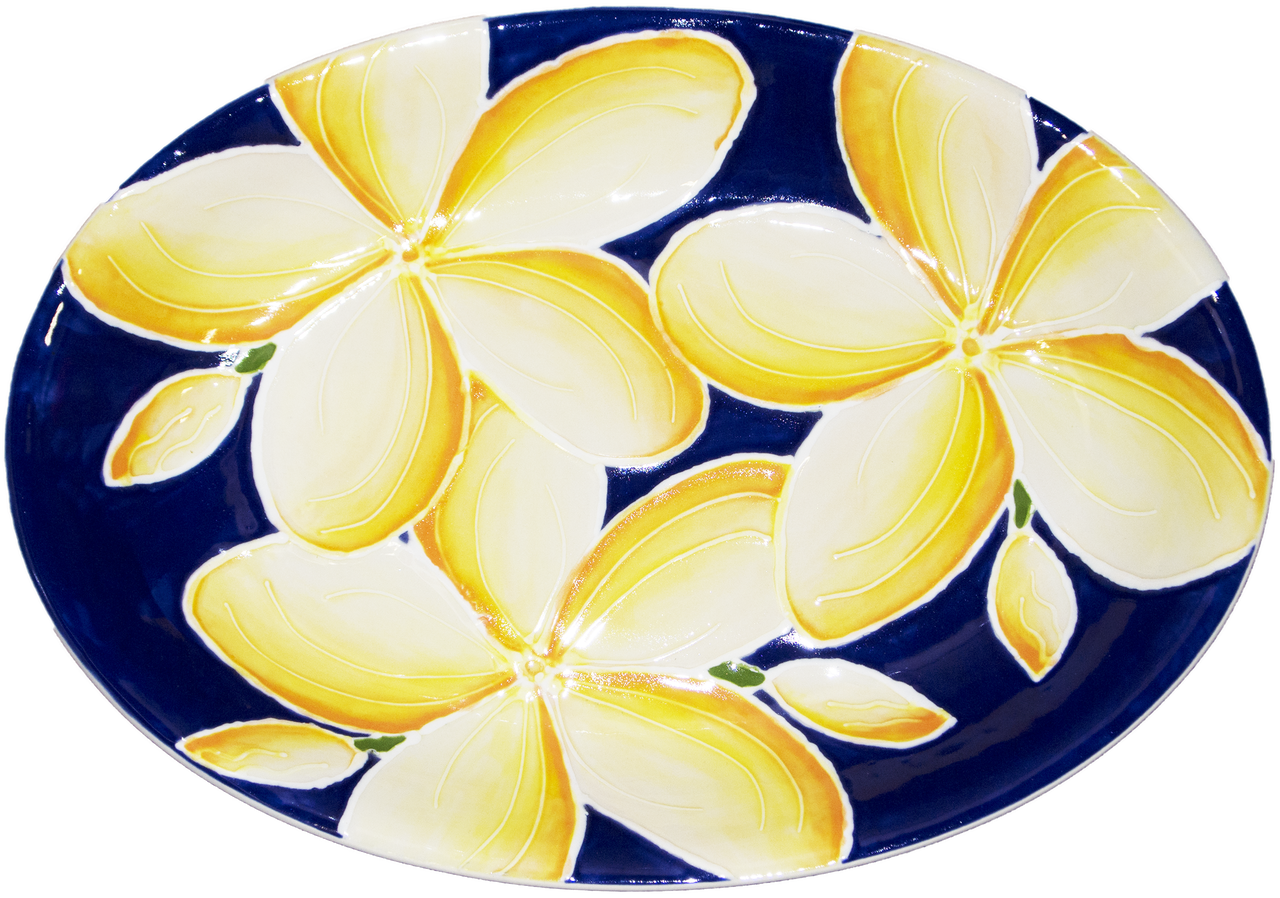14" Oval Plumeria Clipart (1280x898), Png Download