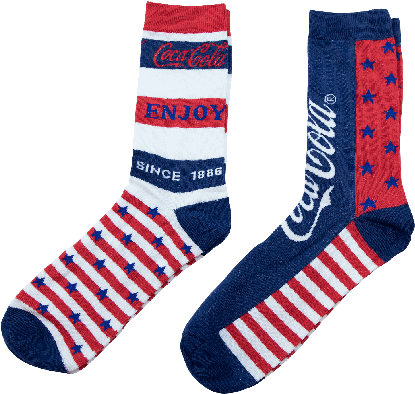 Coca-cola Women's 2pk Script Socks Clipart (586x586), Png Download