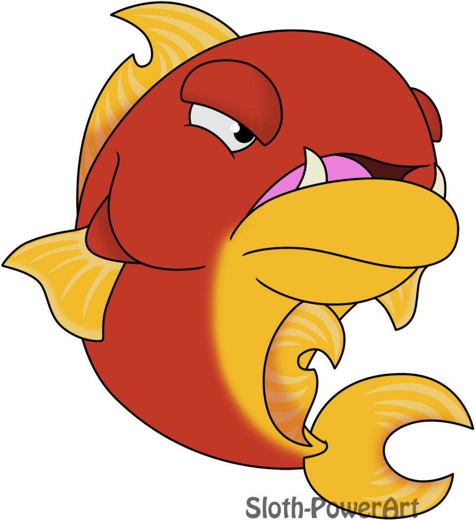Angry Fish Clipart (1200x1200), Png Download